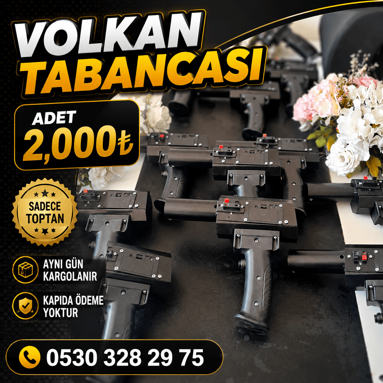 Ekonomik ve dayanıklı volkan tabancası modeli